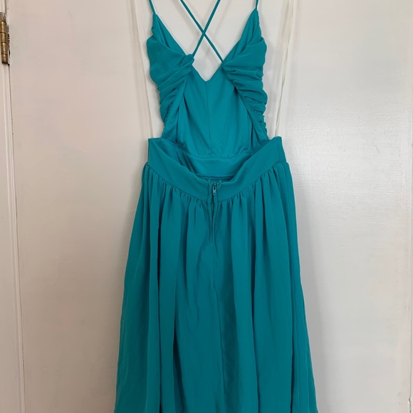 Boutique dress, open cross back, aqua / seafoam - Picture 8 of 9